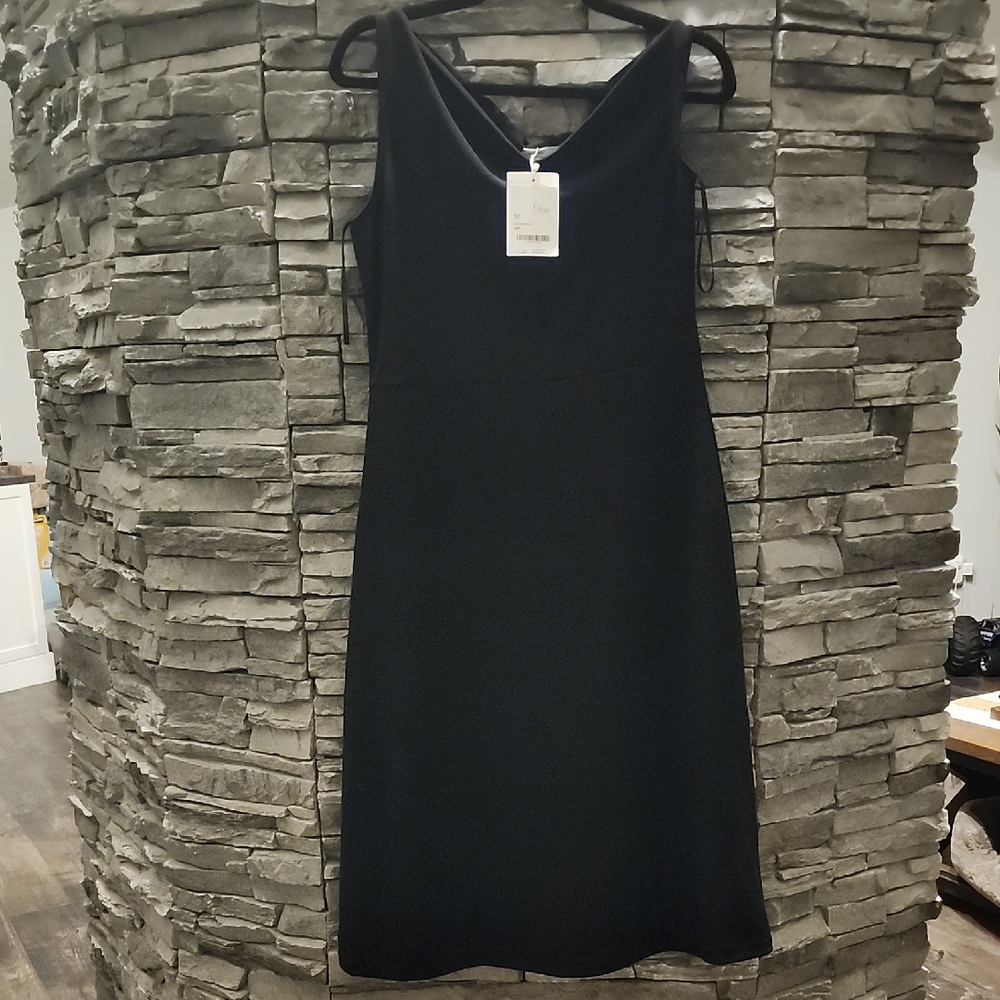 OAK + FORT Classic Black Midi Dress